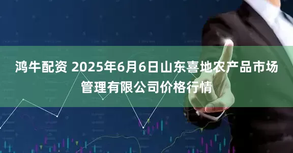 鸿牛配资 2025年6月6日山东喜地农产品市场管理有限公司价格行情